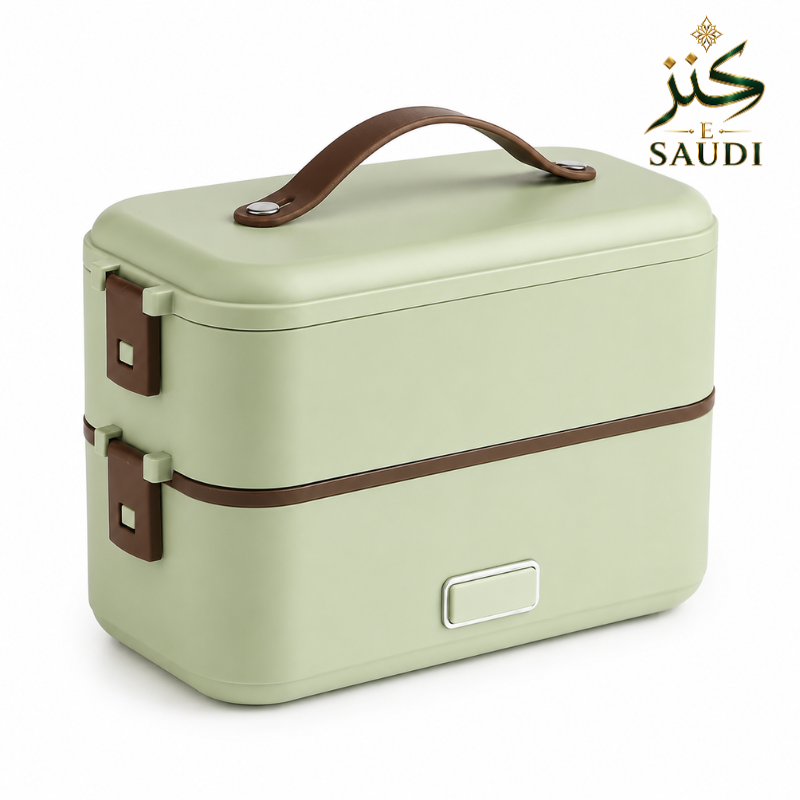 علبة غداء بطبقتين محمولة | Kanz-E-Saudi