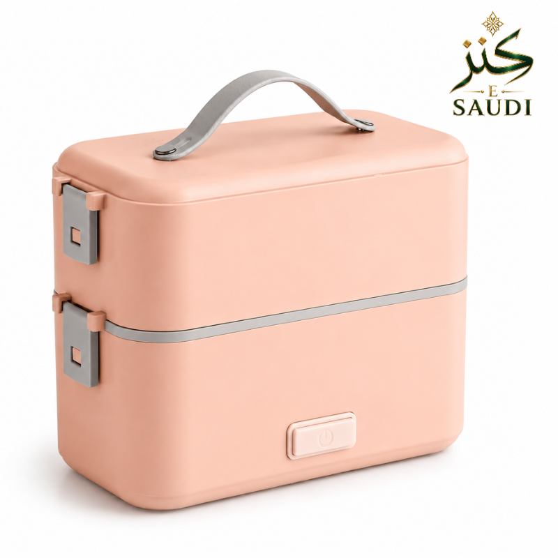 علبة غداء بطبقتين محمولة | Kanz-E-Saudi