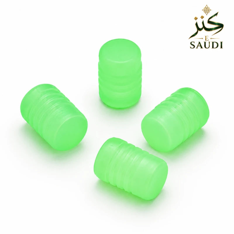 أغطية صمامات إطارات السيارة المضيئة في الظلام من Kanz-E-Saudi
