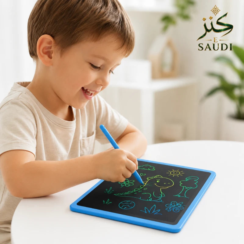 جهاز رسم وكتابة إلكتروني LCD مع قلم قابل لإعادة الاستخدام من Kanz-E-Saudi