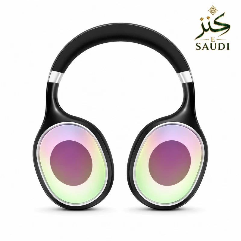 سماعات بلوتوث بإضاءة RGB وصوت باس قوي من Kanz-E-Saudi